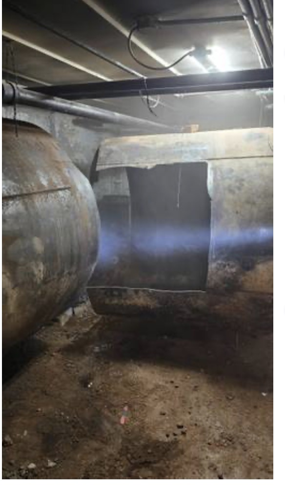 Multiple large basement oil tanks